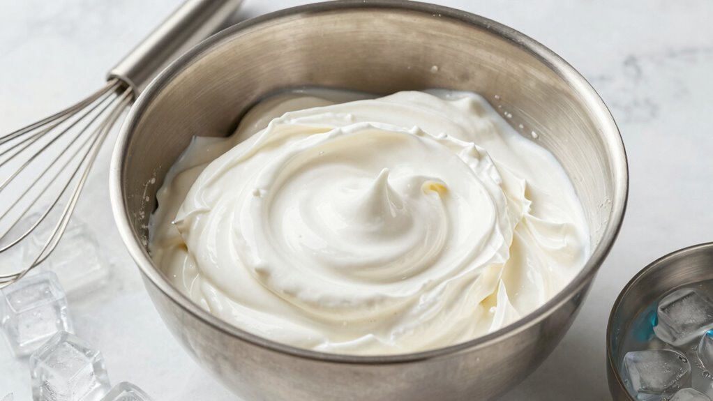 add cold liquid quickly