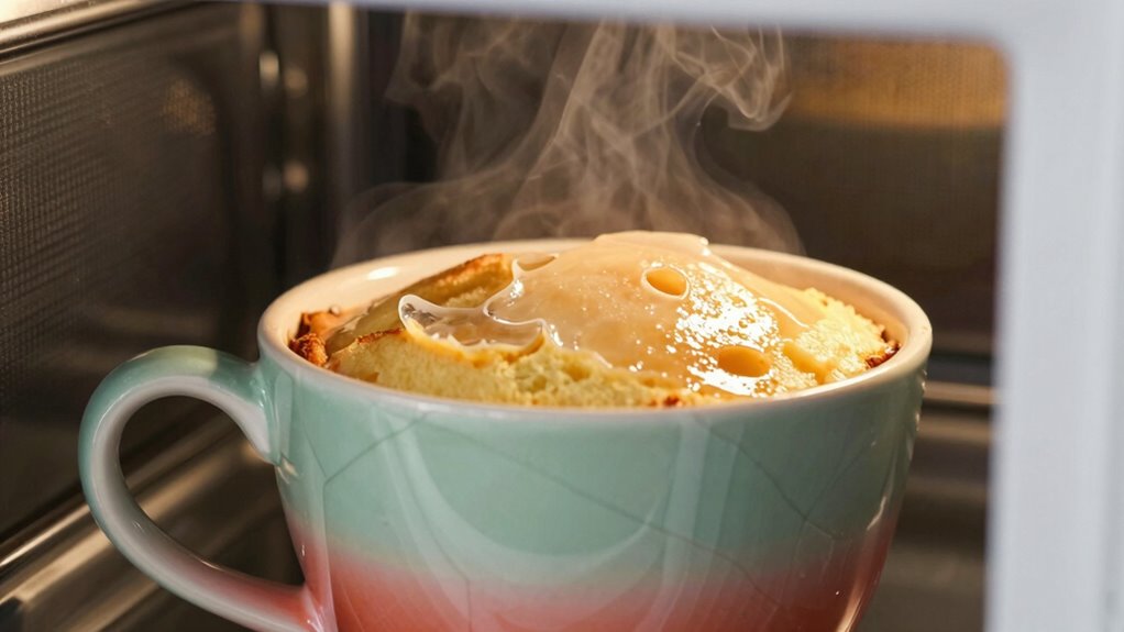 avoid overcooking mug cakes