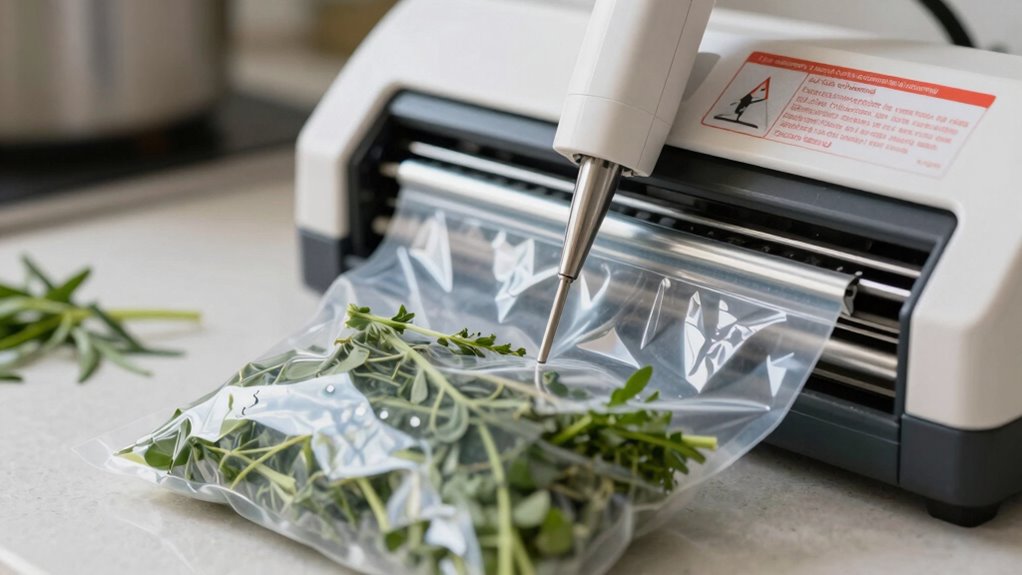 avoid sealing sharp liquids