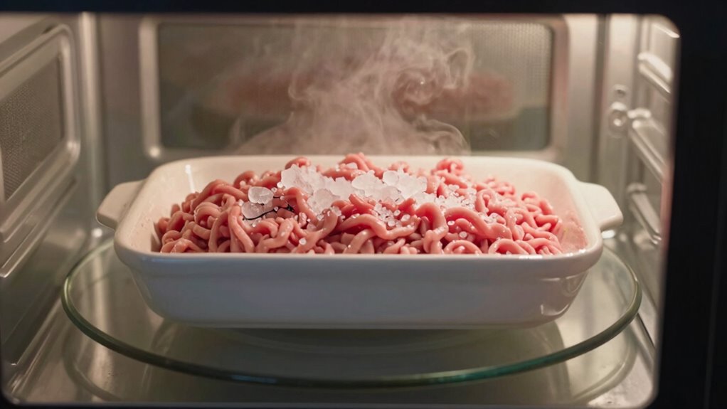 break up frozen meat