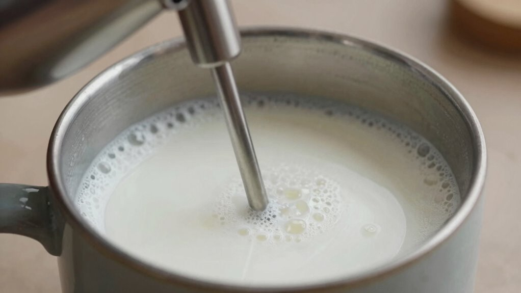 check milk and clean frother