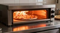 countertop pizza oven heating