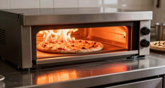 countertop pizza oven heating