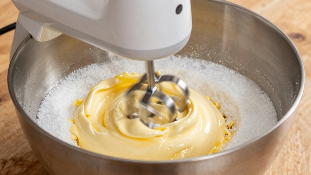 cream butter and sugar