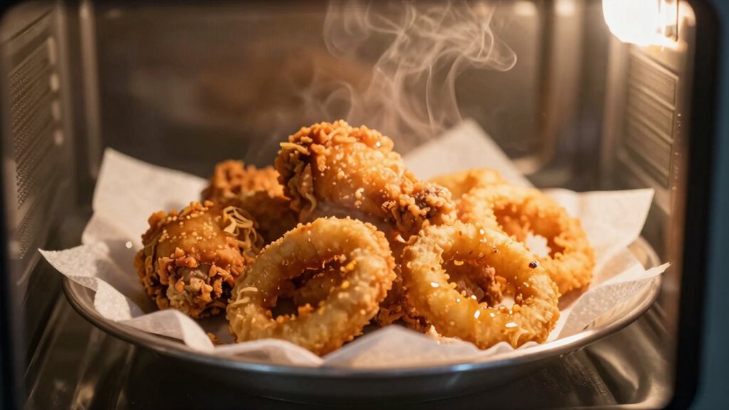 crispy reheated fried food