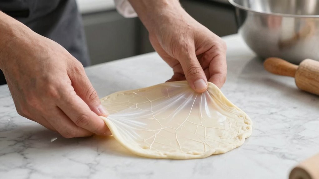 dough elasticity and translucency