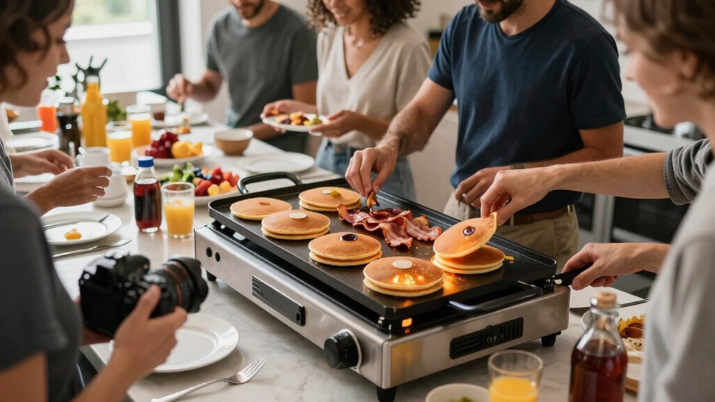 efficient large breakfast cooking