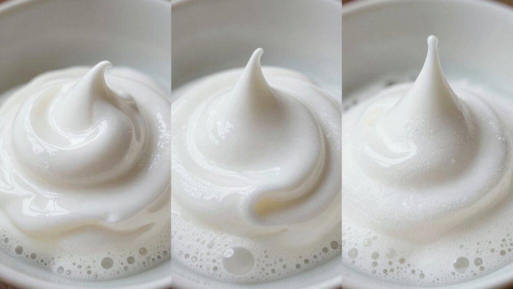 egg whites foam stages