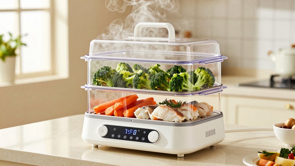 electric steaming meal settings