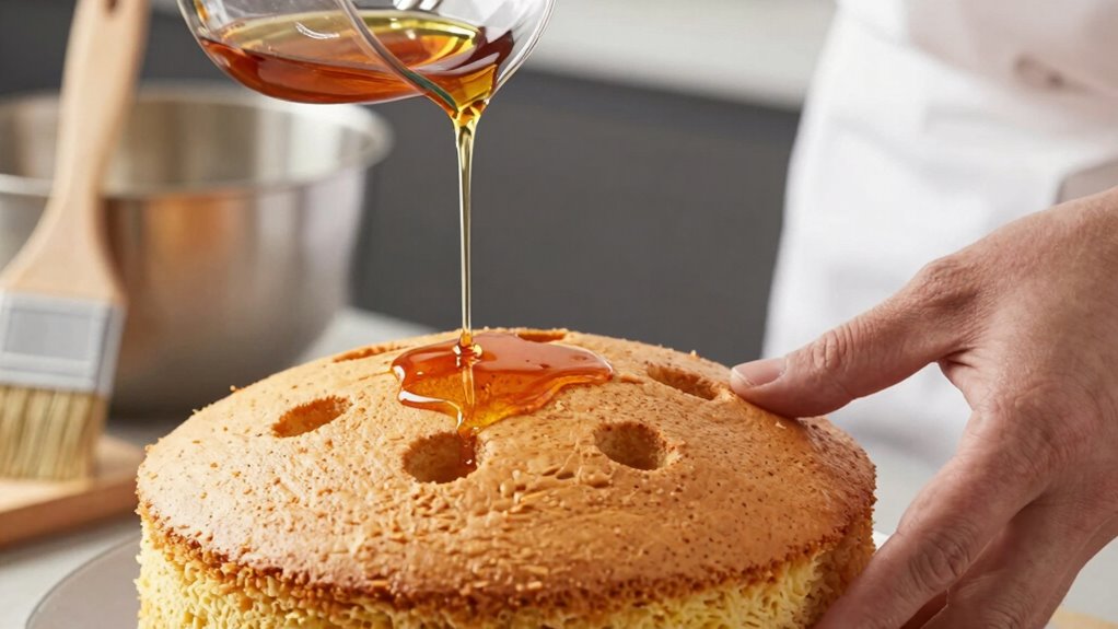 evenly soak cake surface