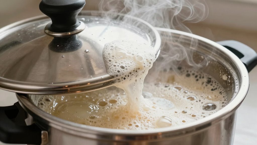 foamy foods require caution