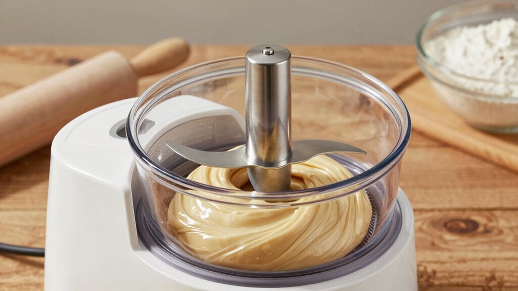 food processor kneads bread