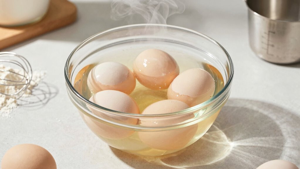 gentle egg warming technique