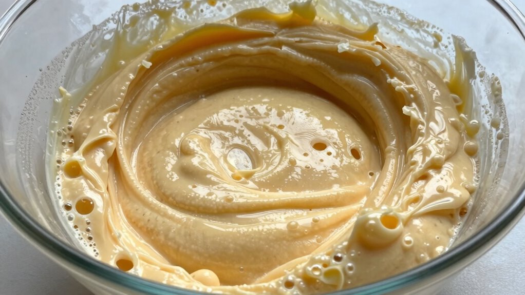 gentle mixing prevents gluten development