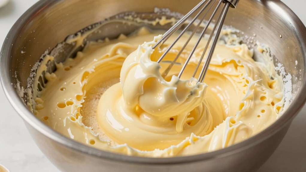 gradually beat for smoothness