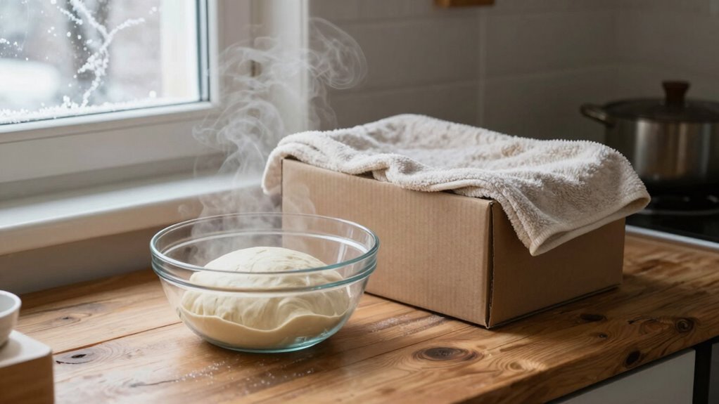 homemade proofing box setup