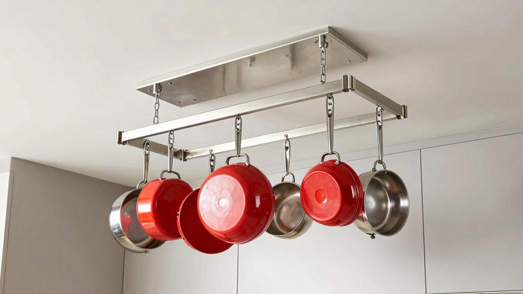 kitchen ceiling pot rack selection