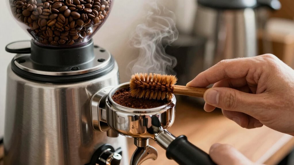 maintain grinder cleanliness regularly