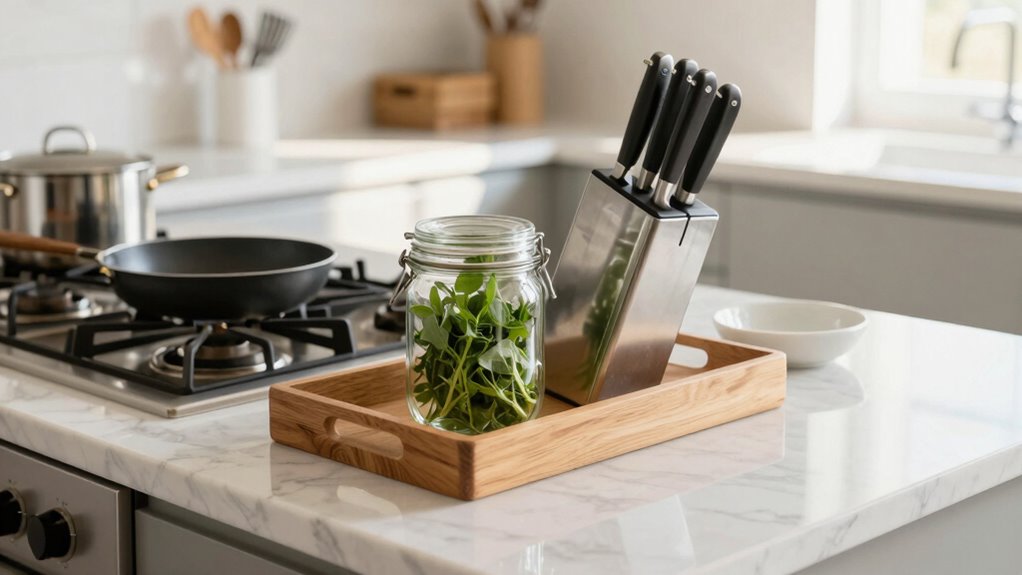 maintain organized clutter free counters