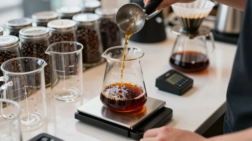 maintain water to coffee ratios