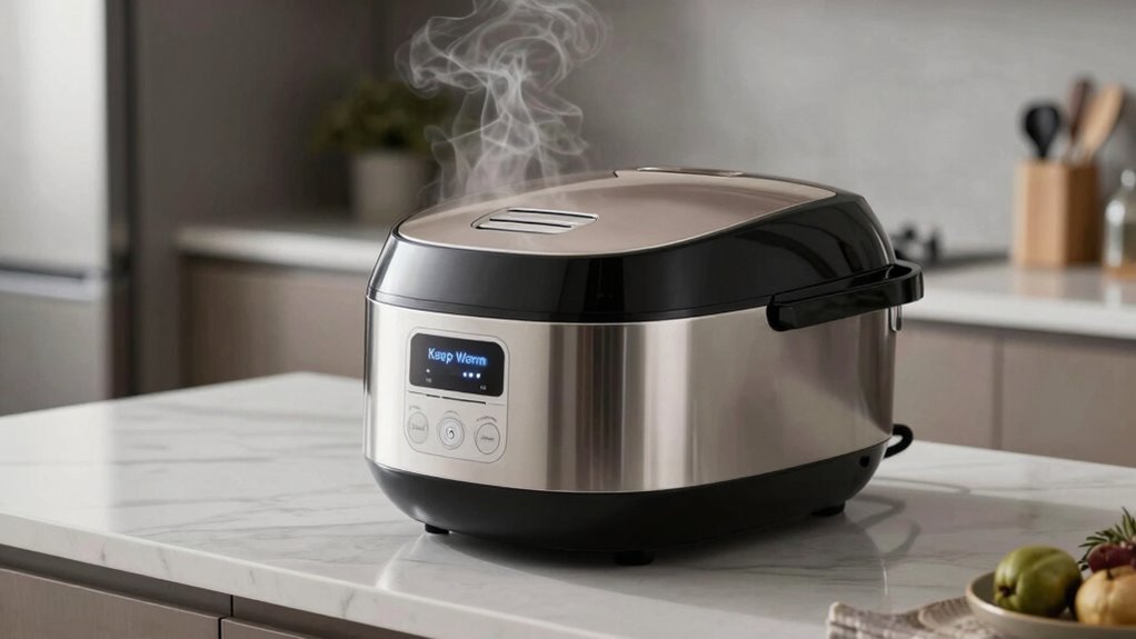 maintains rice temperature safely