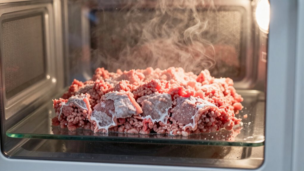 microwave defrosting for safety