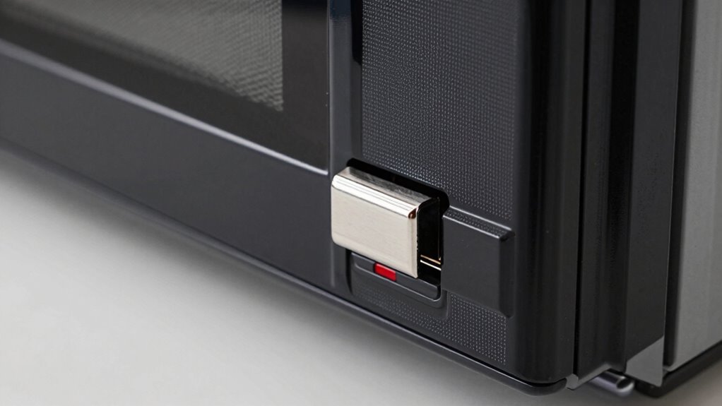 microwave safety latch system