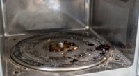 microwave spill under turntable