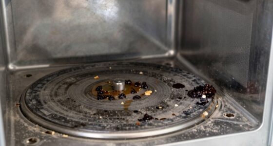 microwave spill under turntable