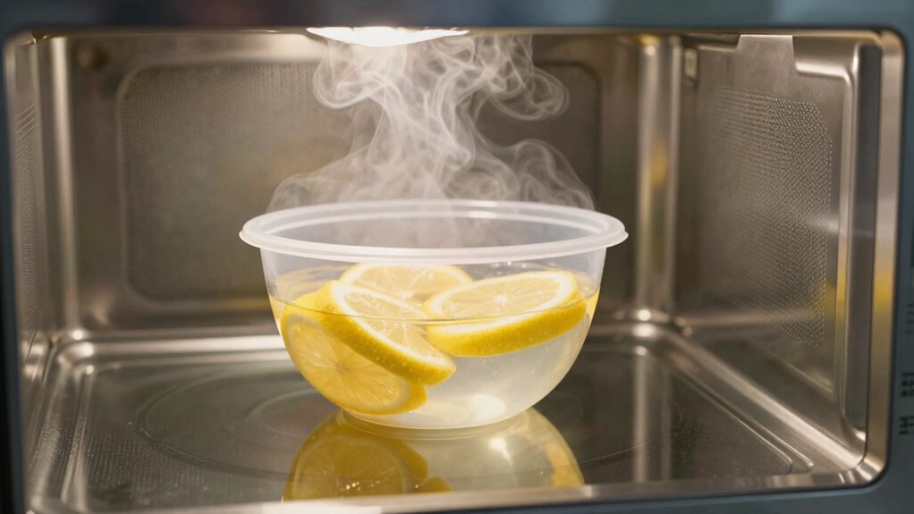 microwave steam cleaning method