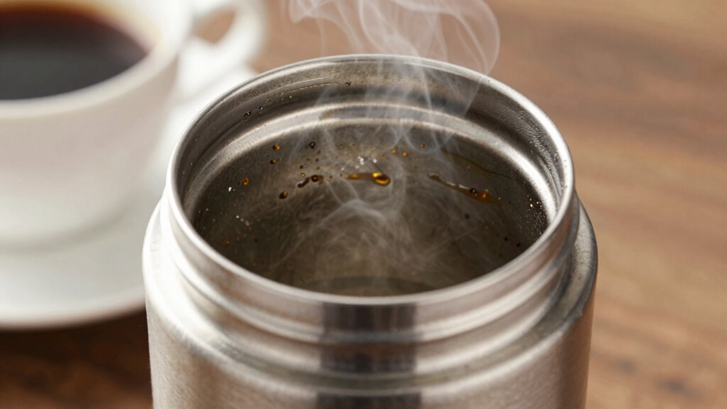 oil and coffee residue buildup