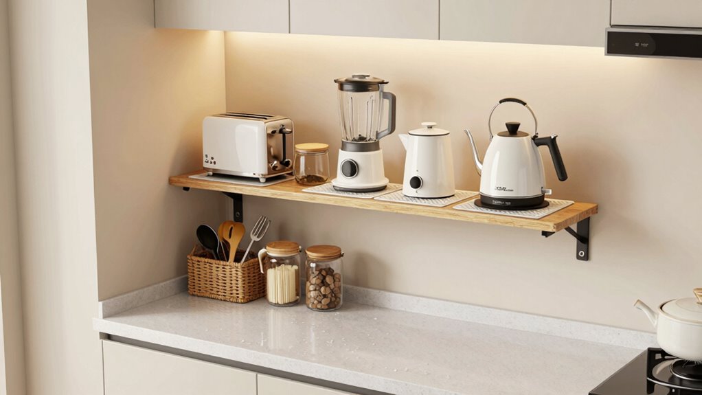 organized appliance storage zone