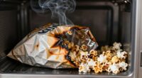 overcooking microwave popcorn