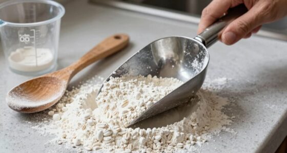 overmeasured flour scoop method