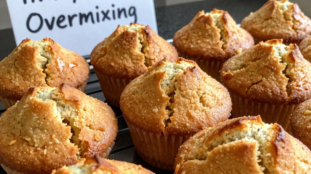 overmixed muffin tunnels warning