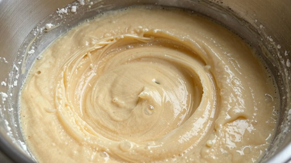 overmixing causes dense cake