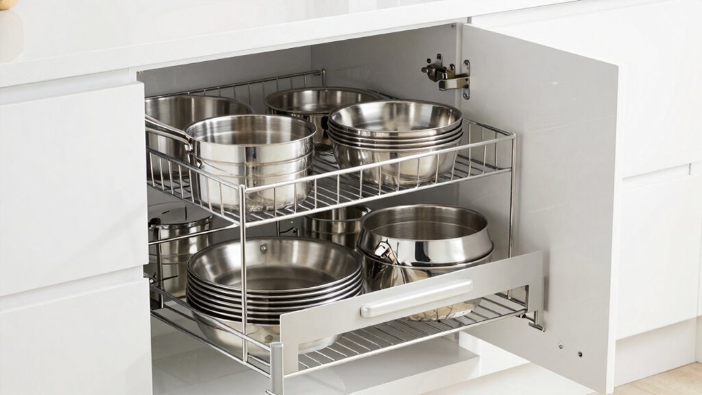 pan organizer size and durability
