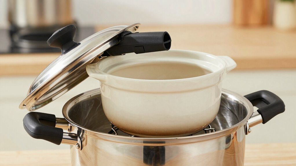 pot in pot cooking setup