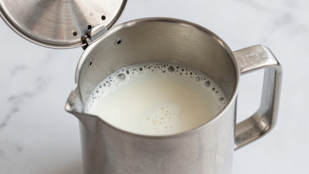 prepare milk and frother