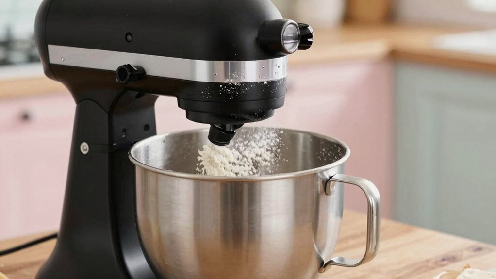 prevent flour dust dispersion