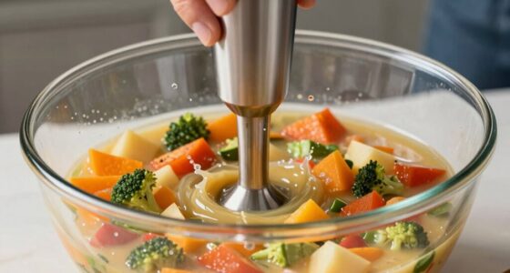 preventing splashes during immersion blending