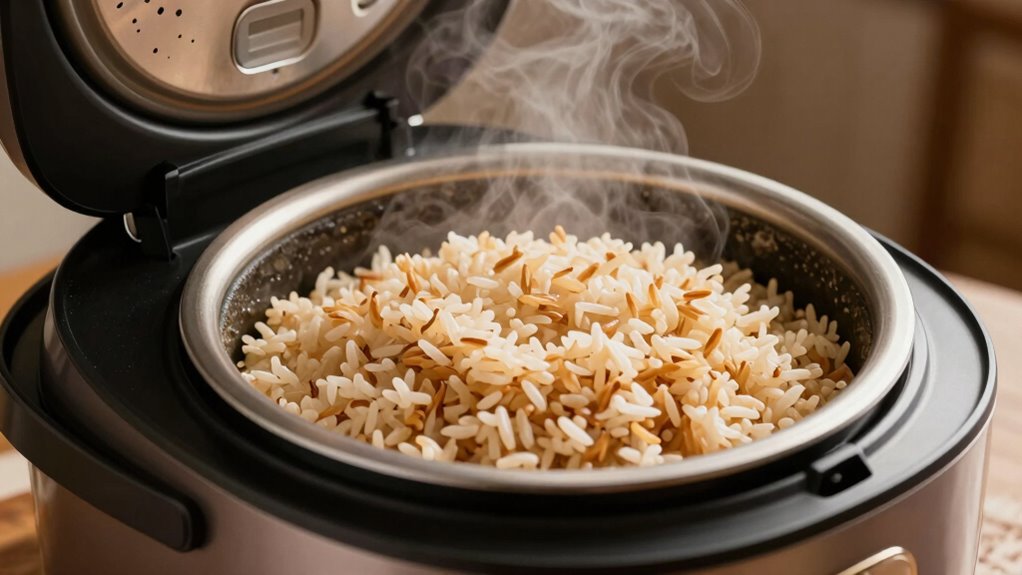 rest rice evenly distribute moisture