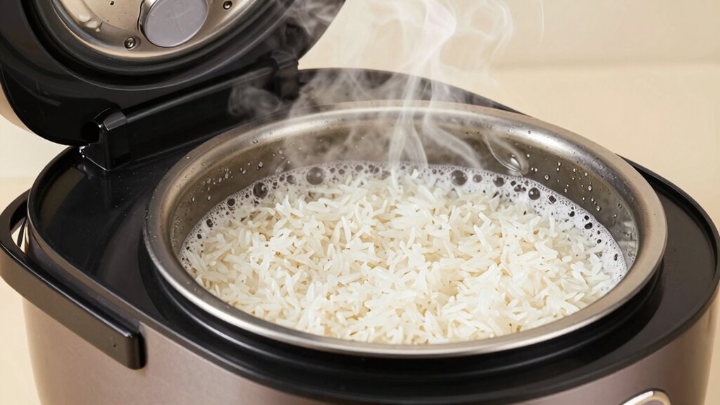 rinse rice to prevent sticking