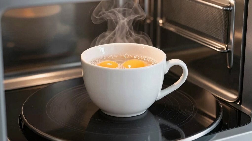 safe microwave egg cooking