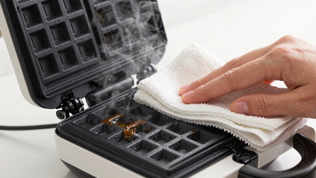 safe waffle maker cleaning