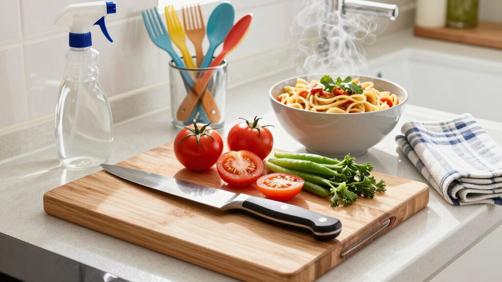 sanitize cutting tools regularly