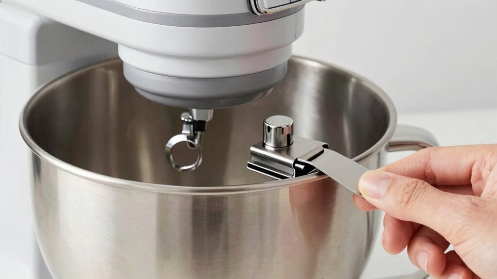 secure mixer bowl properly
