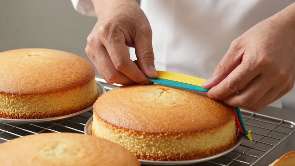 securely attach cake strips