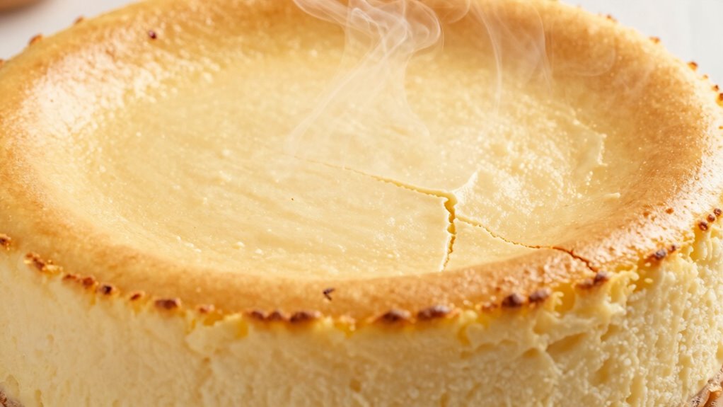 steam escape impacts cheesecake