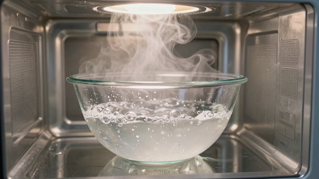 steam softens stubborn grime